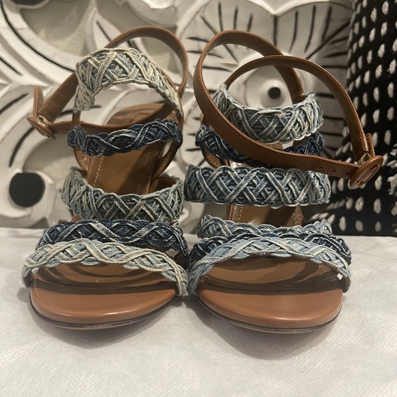 Aquazzura Firenze Denim Multi Strap Sandal - Picture 6 of 7